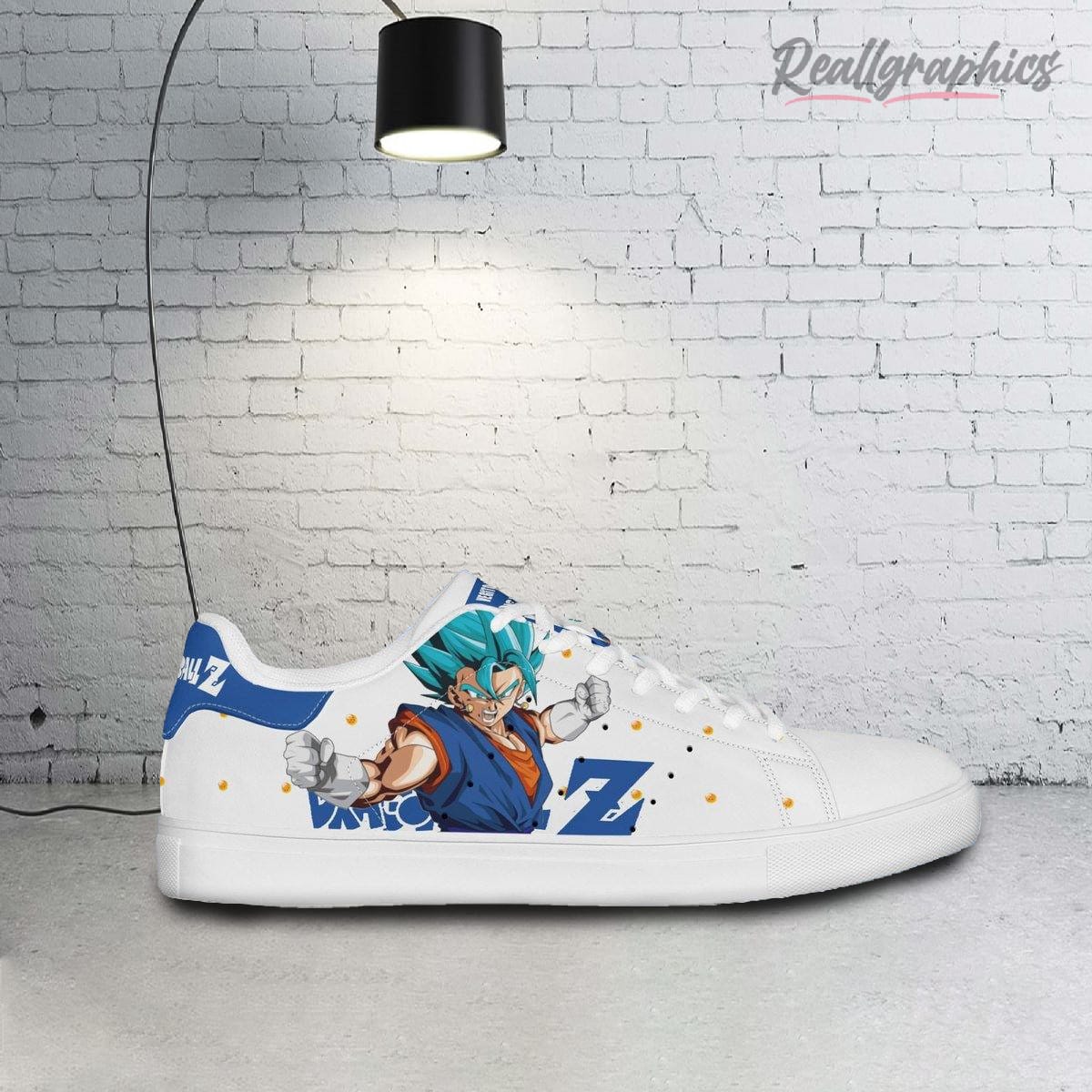 dragon ball vegito super saiyan blue stan smith shoes, custom anime sneakers