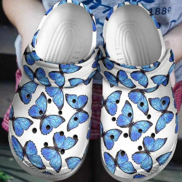 dreamy blue butterflies clog shoes butterfly shoes clog wonderful christmas k8enwi