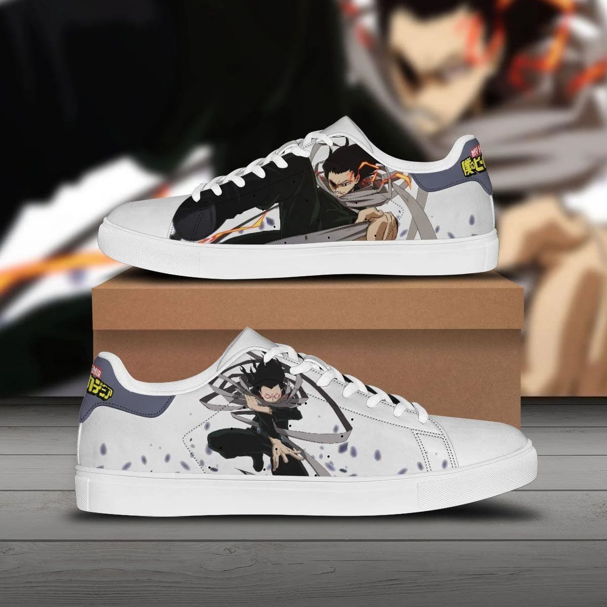 eraser head skate sneakers custom mha anime shoes