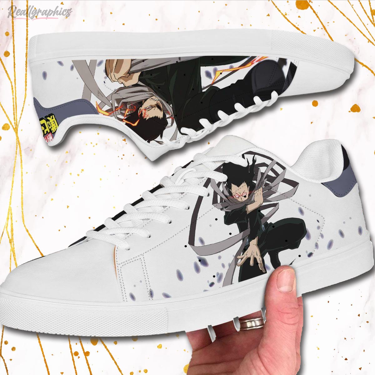 eraser head skate sneakers custom mha anime shoes