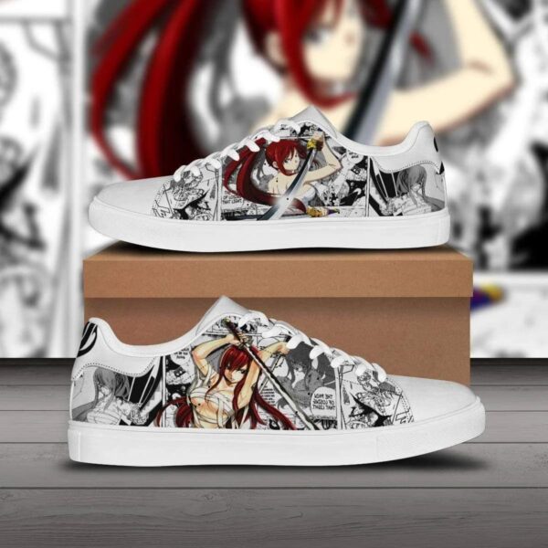 erza scarlet skate sneakers custom fairy tail anime shoes 1 jmit89