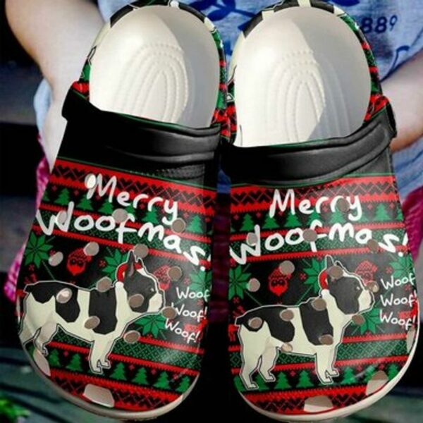 french bull dog merry woofmas clog for frenchie lovers uuz45q