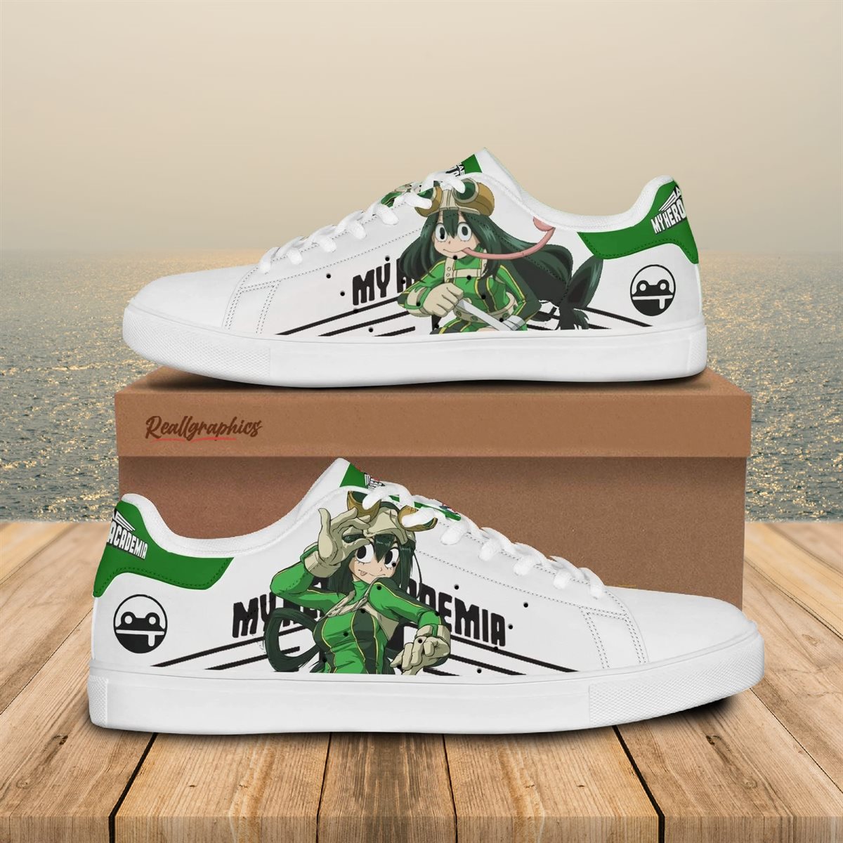 froppy sneakers custom my hero academia anime shoes