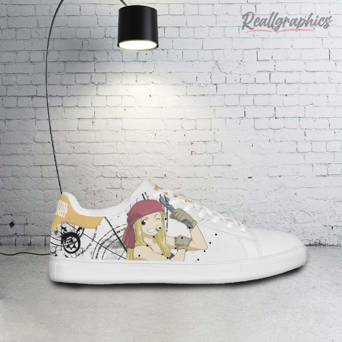 fullmetal alchemist winry rockbell stan smith shoes, custom anime sneakers