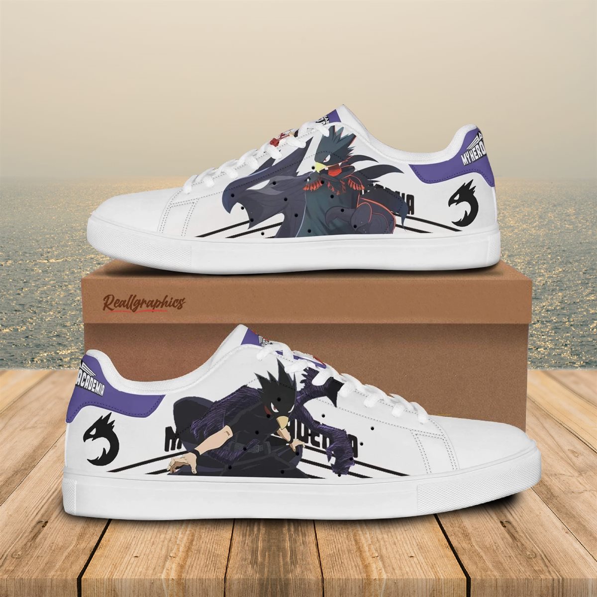 fumikage tokoyami sneakers custom my hero academia anime shoes