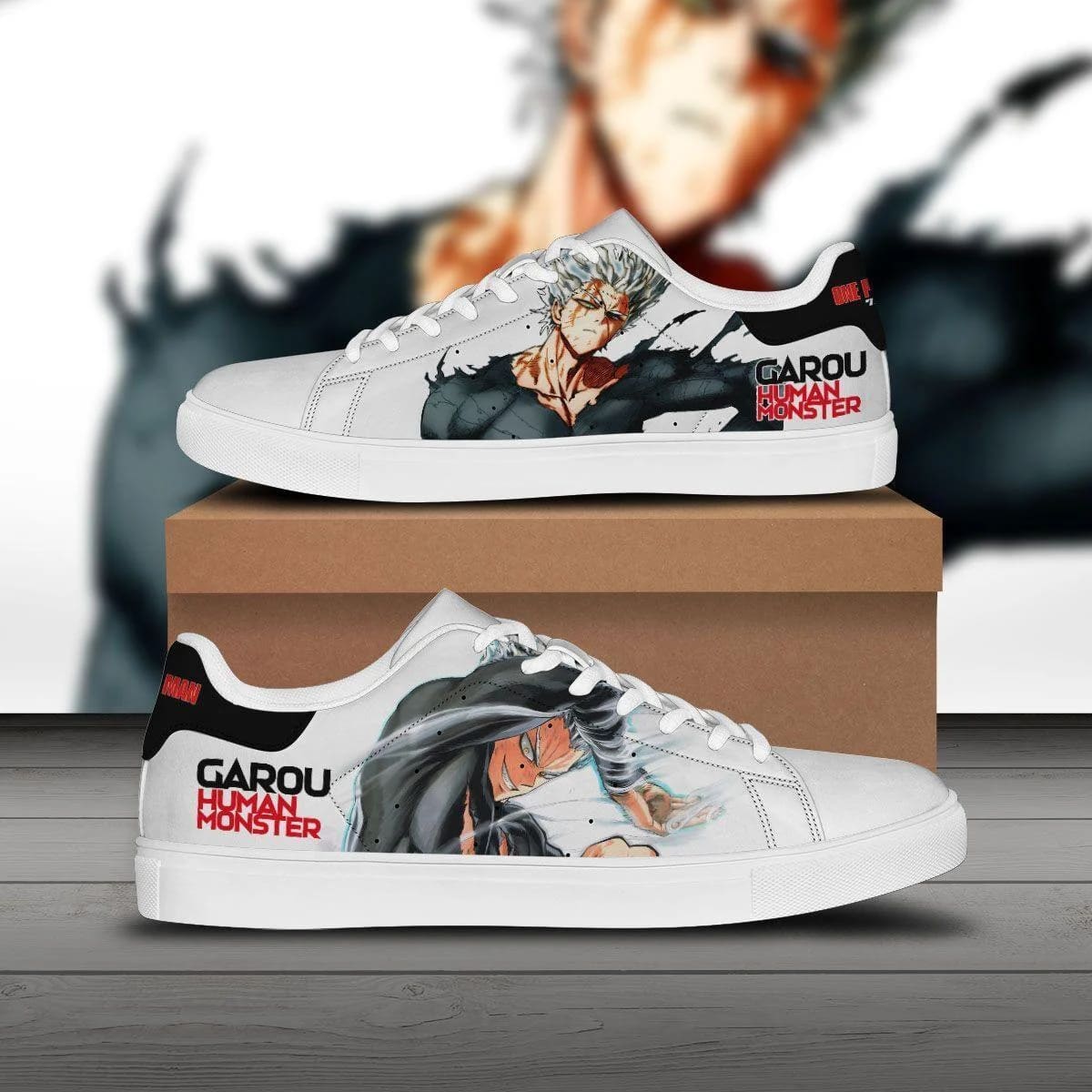 garou skate sneakers custom one punch man anime shoes