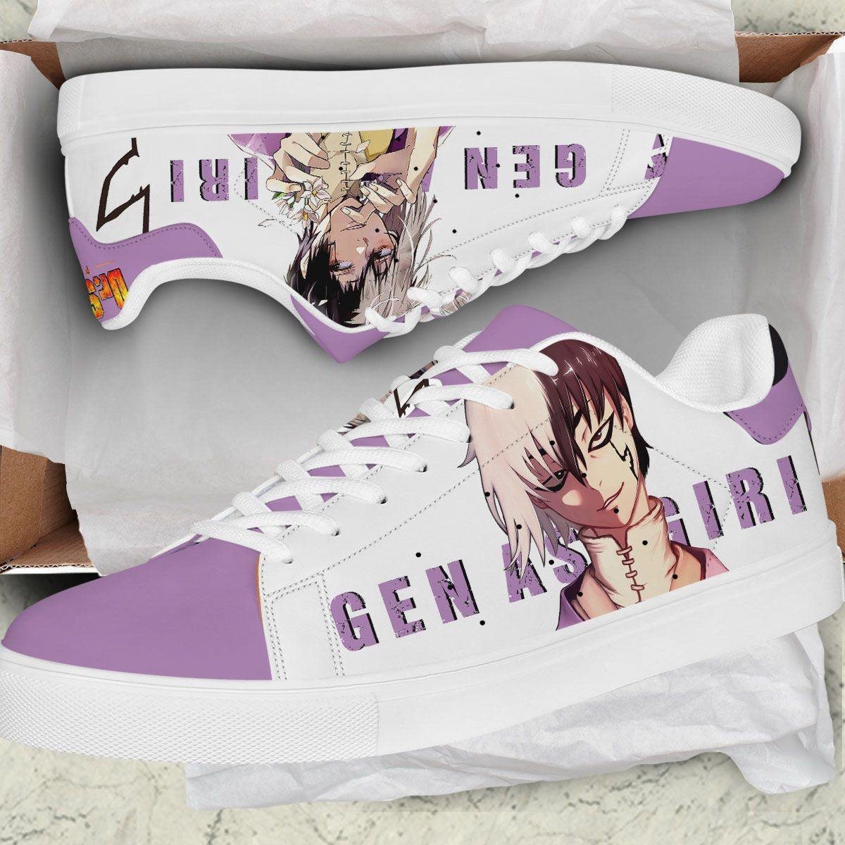 gen asagiri skate sneakers dr. stone custom anime shoes