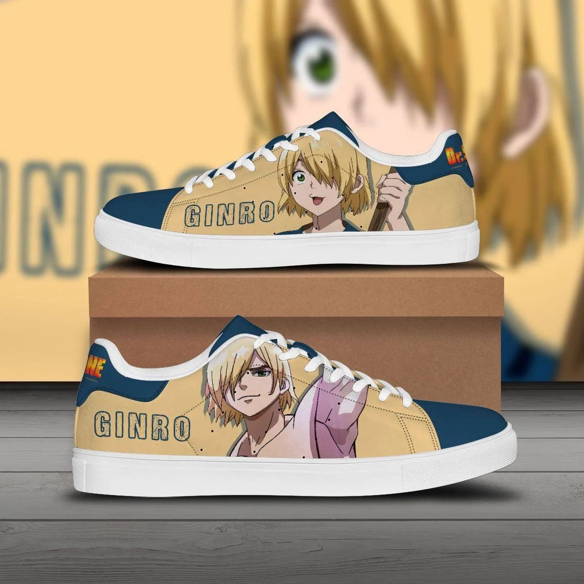 ginro skate sneakers custom dr. stone anime shoes