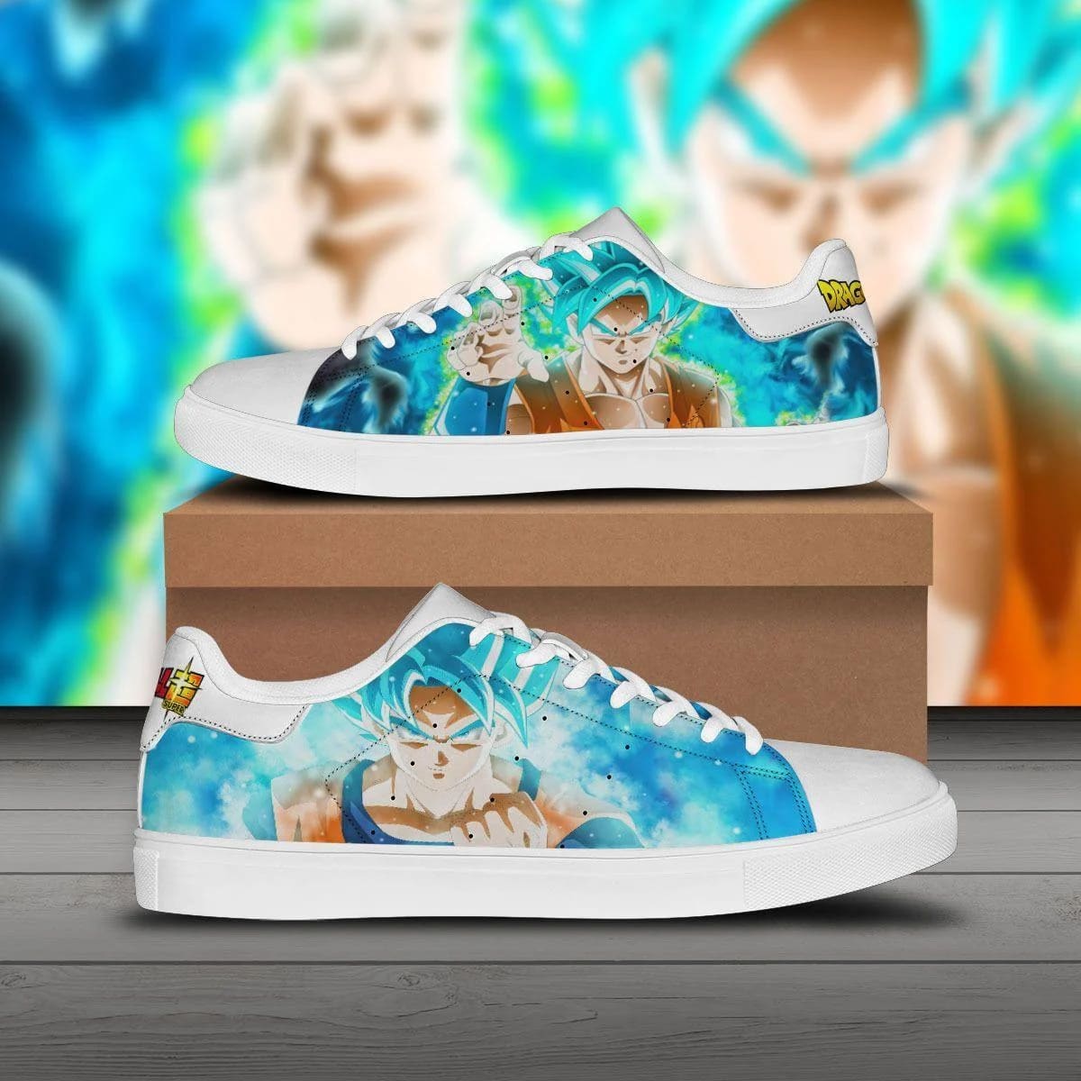 goku blue saiyan skate sneakers dragon ball super anime shoes