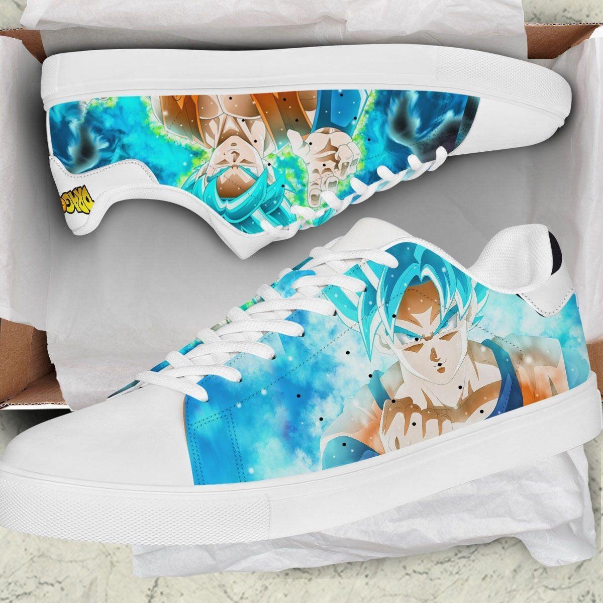 goku blue saiyan skate sneakers dragon ball super anime shoes