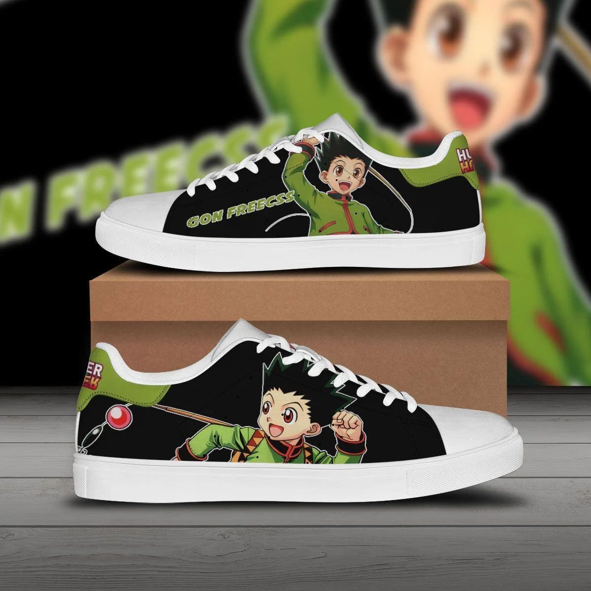 gon freecss skate sneakers hunter x hunter custom anime shoes