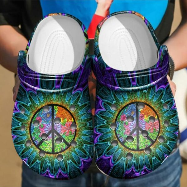 peace trippy hippie shoes clog hippie flower clog outstanding girlfriend eze4sb