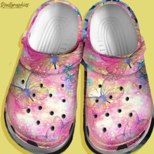 sparkling pinky magical butterfly classic clog shoes for women butterfly shoes holiday idea zetljs