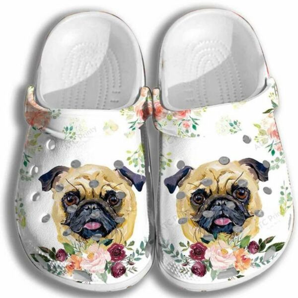 vintage adorable pitbull clog shoes roses dog shoes clog sweet dog lover abdulv
