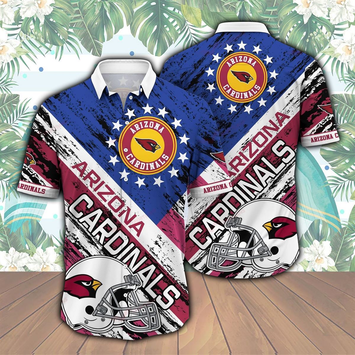 Arizona Cardinals Casual Button-Up Shirt - Reallgraphics