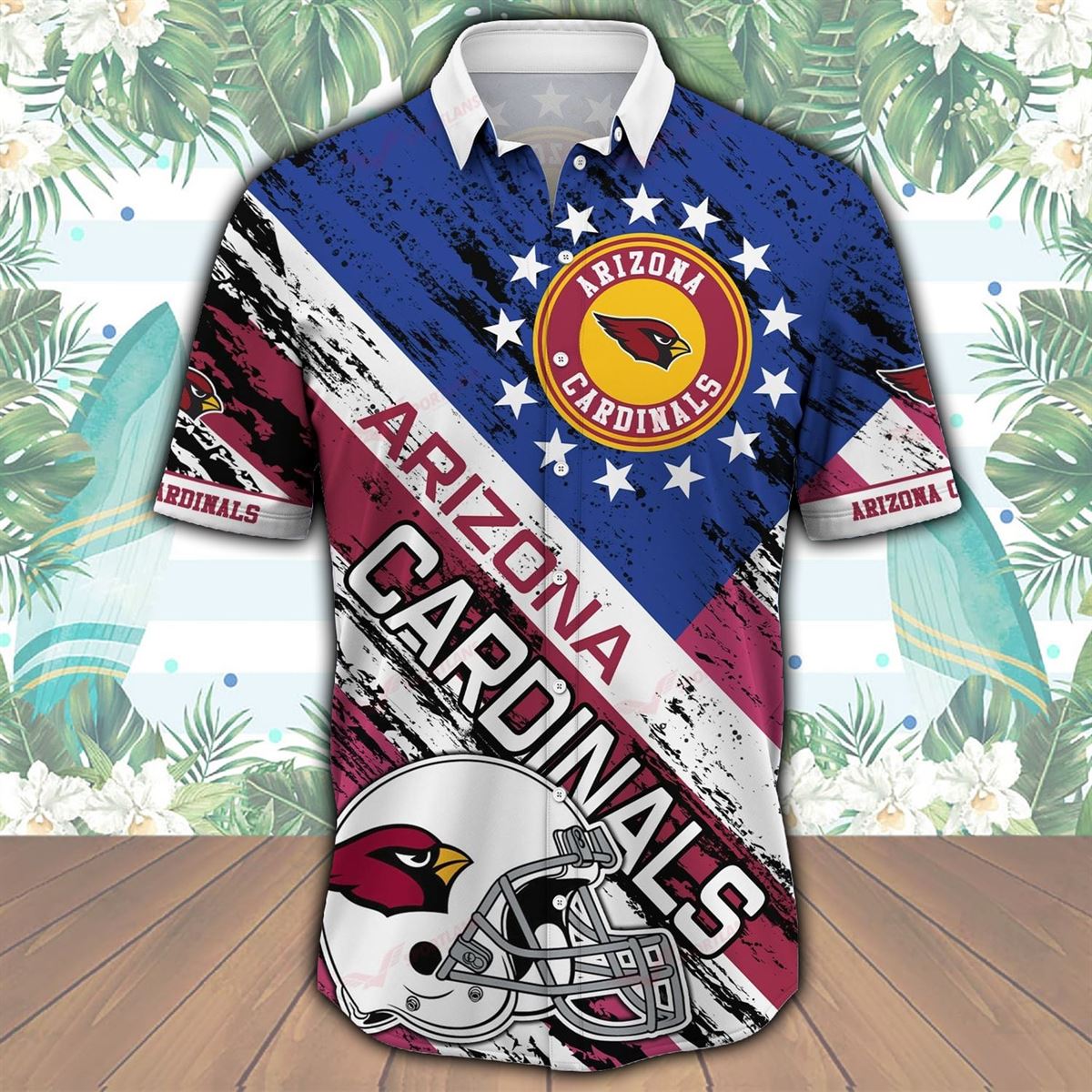 Arizona Cardinals Casual Button-Up Shirt - Reallgraphics