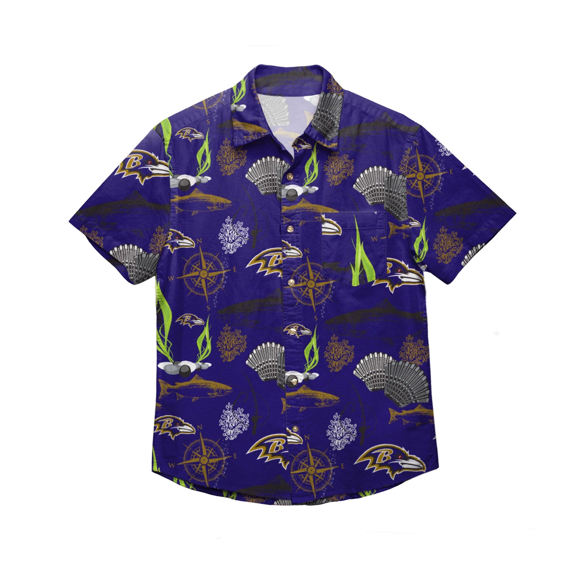 baltimore ravens floral button hawaiian shirt 2 tt6wzp