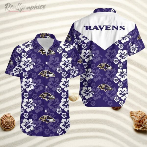 baltimore ravens floral flower designer hawaiian shirt 1 viblkt