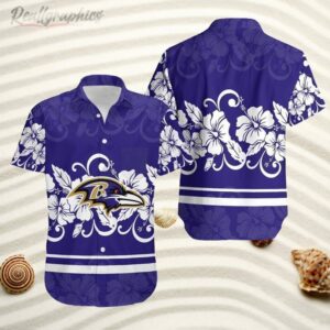 baltimore ravens tropical flower designer hawaii shirt 1 ofjrjm