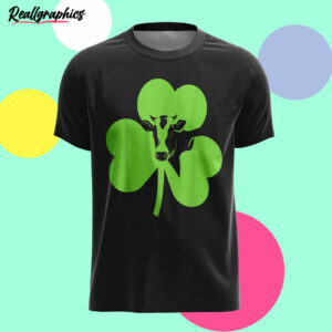 black t shirt st patricks day farmer t shirt livestock farm cow shamrock h9xifq