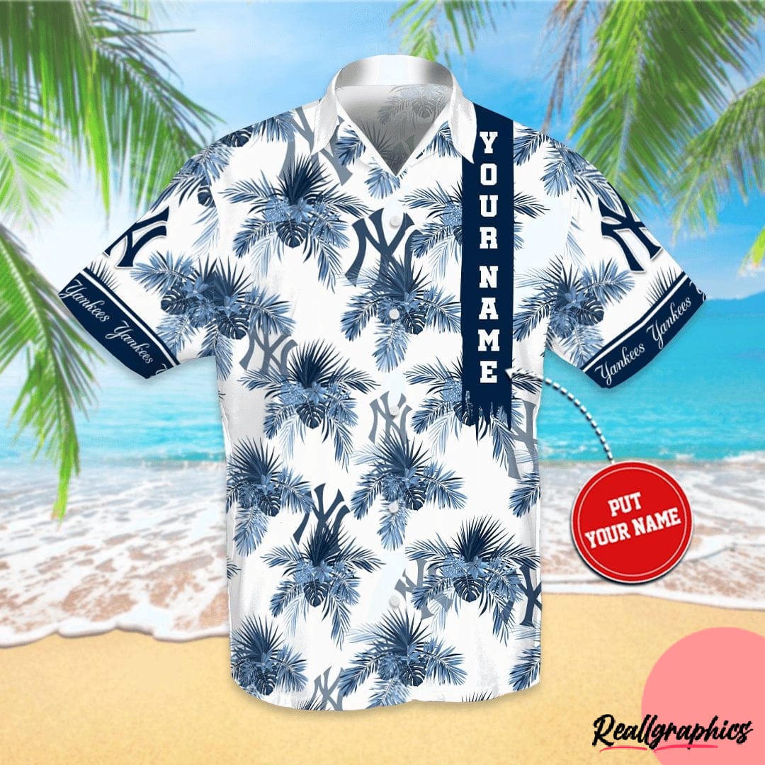 Personalized New York Yankees Baseball Team New York All Over Print 3D  Hawaiian Shirt-green - T-shirts Low Price