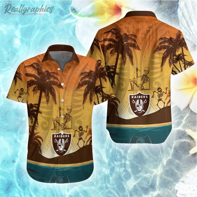 Las Vegas Raiders Hawaiian Button Up Shirt - Reallgraphics