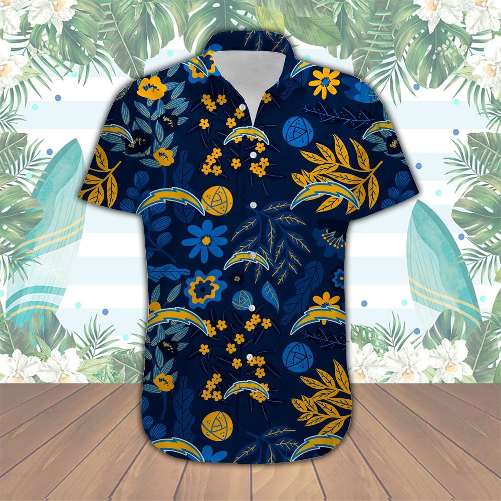 Los Angeles Chargers NFL Hawaiian Shirt Short Sleeve Big Logo