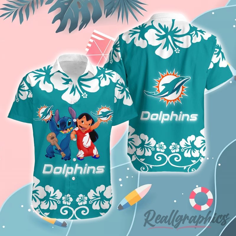 Miami Dolphins Hawaiian Shirt Lilo And Stitch Limited Edition