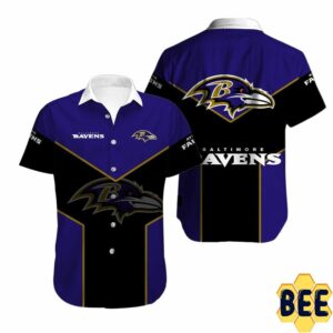 nfl baltimore ravens logo printed hawaiian shirt 1 gyjnex