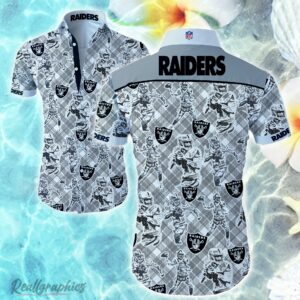 nfl las vegas raiders pattern hawaiian shirt p57ttp