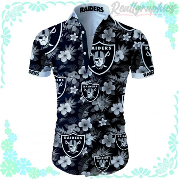 oakland raiders tropical floral hawaiian shirt mnu7nd