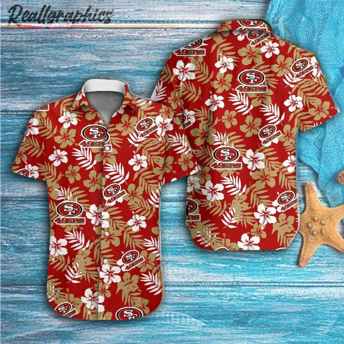 San Francisco 49ers Logo Hawaiian Shirt - Reallgraphics