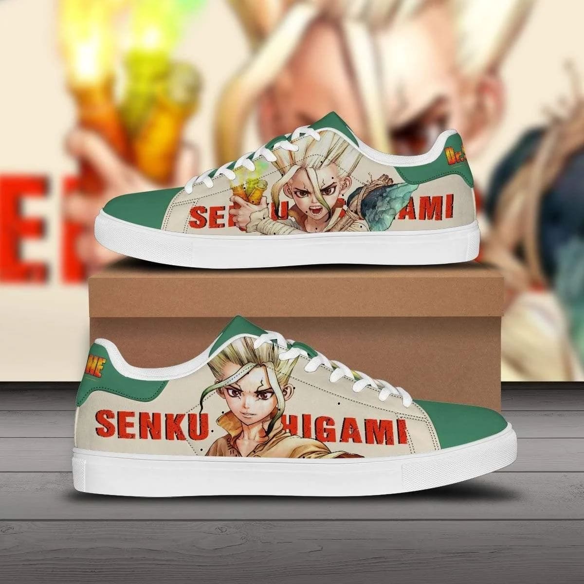 senku ishigami skate sneakers dr.stone custom anime shoes