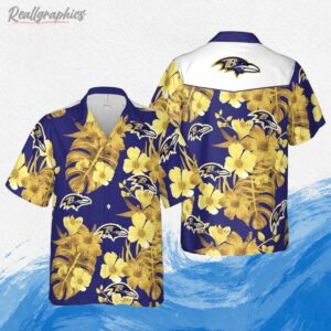 tropical flower baltimore ravens hawaiian shirt 1 v93pmd