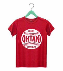 t shirt red shohei ohtani los angeles a baseball w4f1z