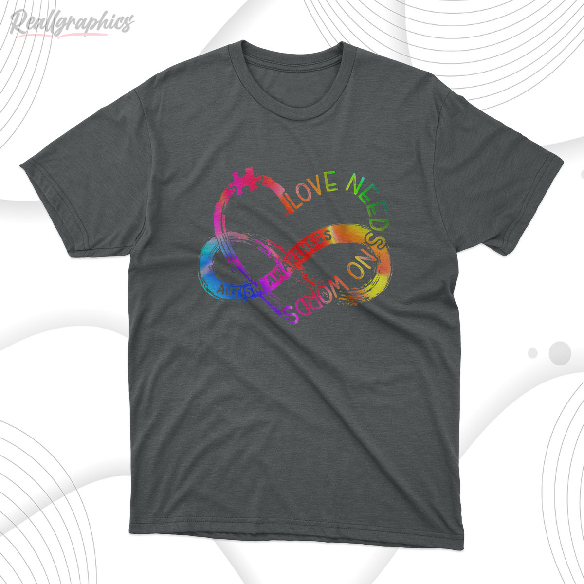 tie dye infinity heart love autism awareness needs no words shirt 2 kodH2