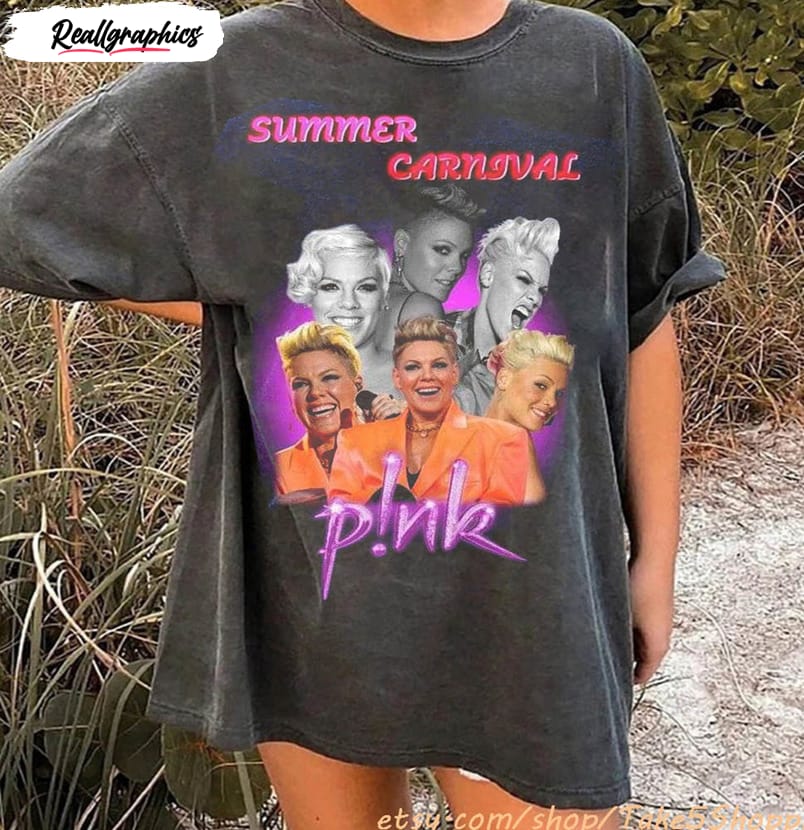 vintage pink summer carnival tour shirt