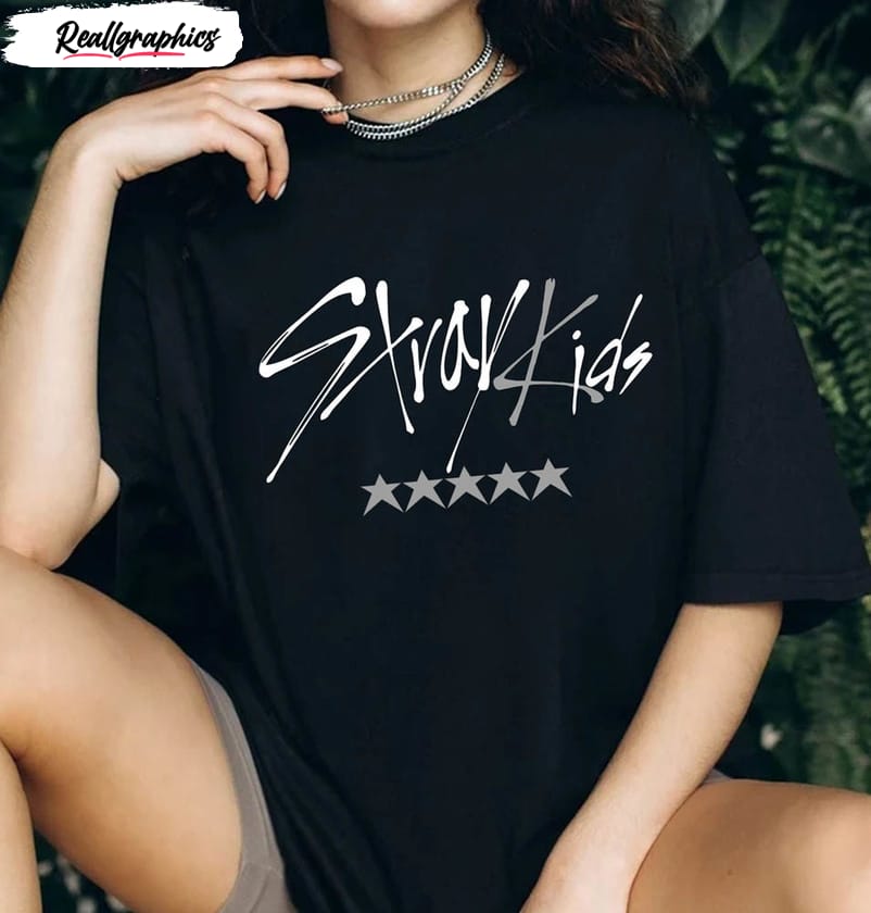 vintage stray kids  star new album shirt