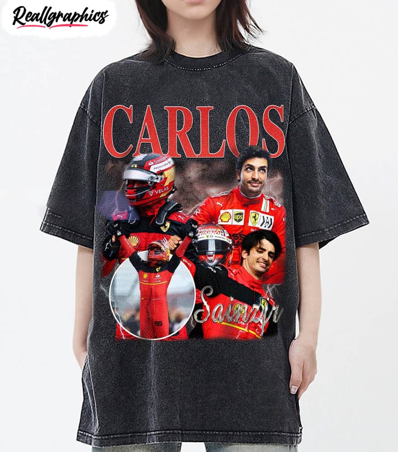 carlos sainz jr vintage shirt, retro formula racing f1 shirt