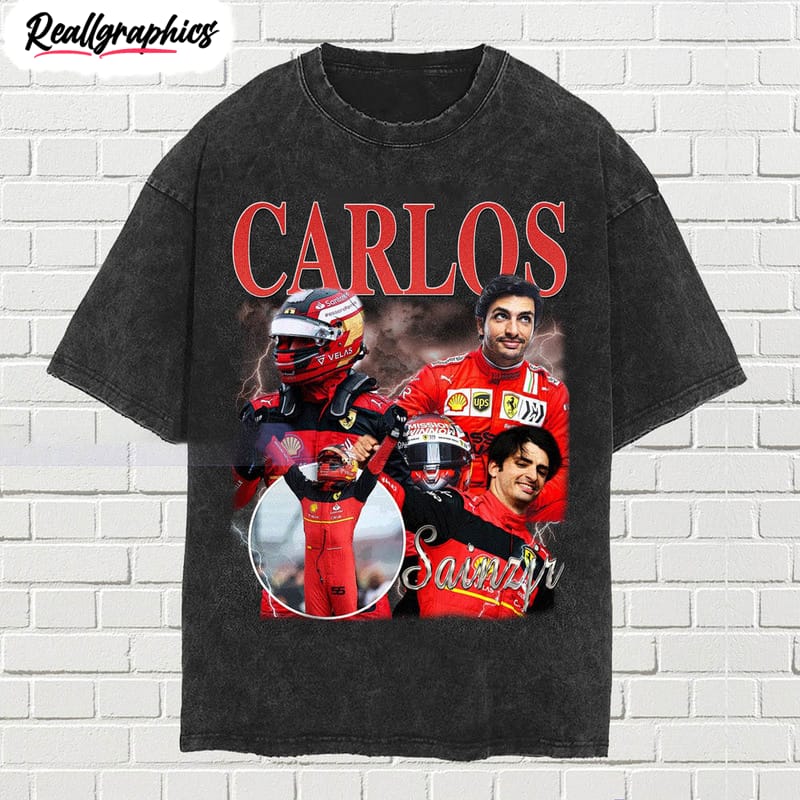 carlos sainz jr vintage shirt, retro formula racing f1 shirt