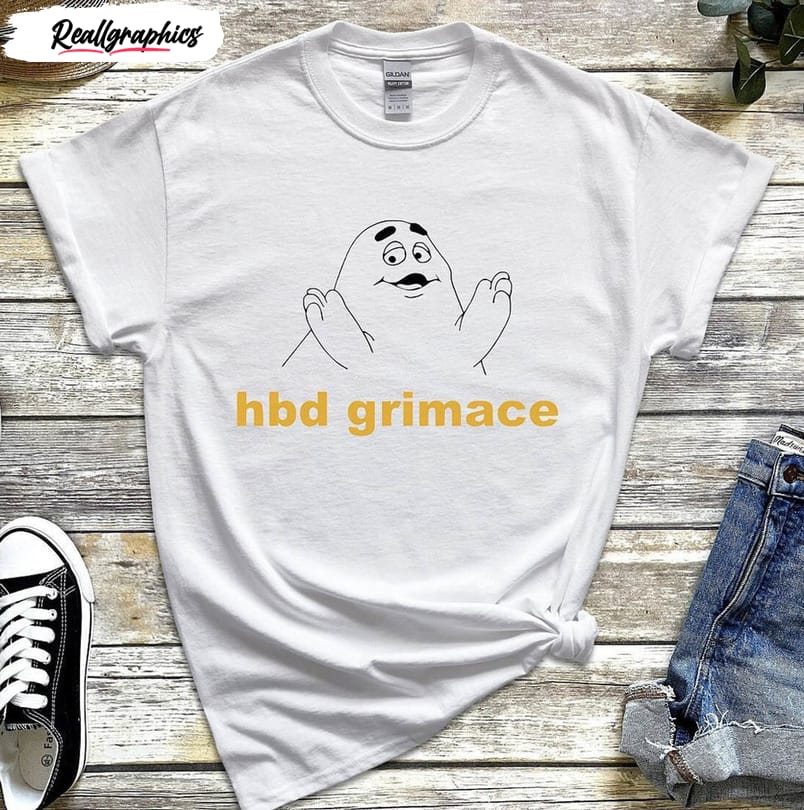 hbd grimace funny mcdonalds character shirt