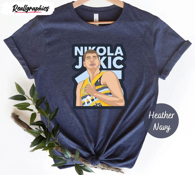 Nba Nikola Jokic Navy Denver Nuggets Player Graphic T-shirt