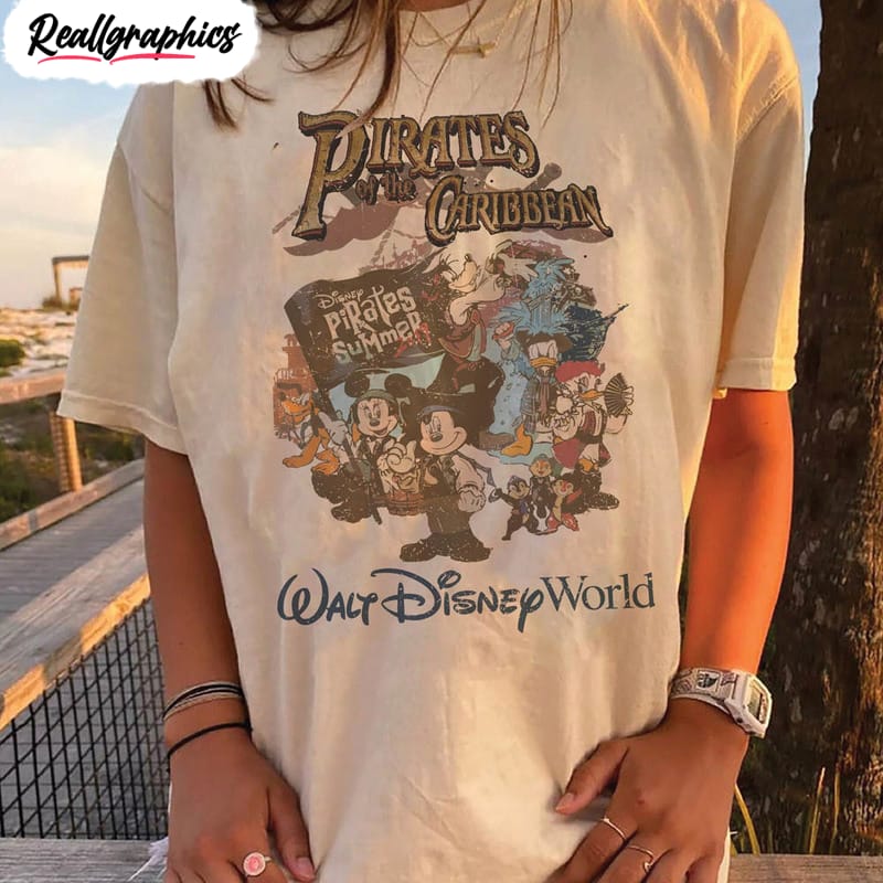 Retro Disney Pirates Comfort Shirt, Pirates Of Caribbean Unisex T-Shirt -  Reallgraphics