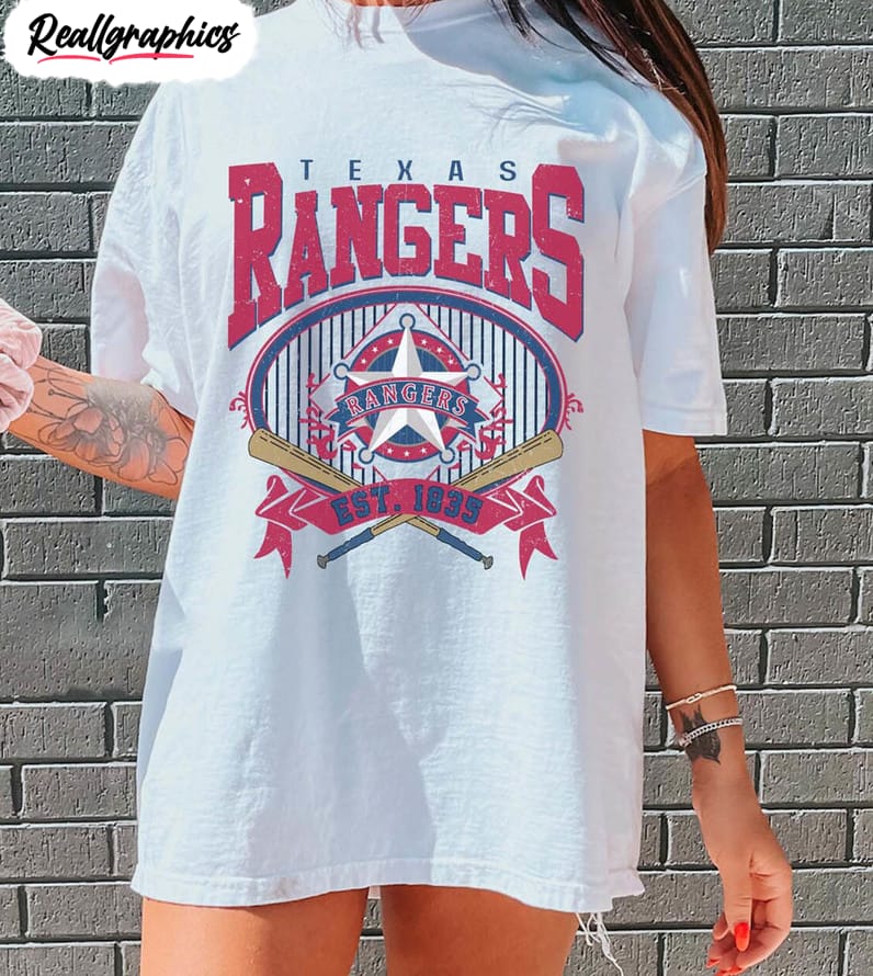 Vintage 90s Mlb Texas Rangers Shirt, Rangers Baseball T-shirt