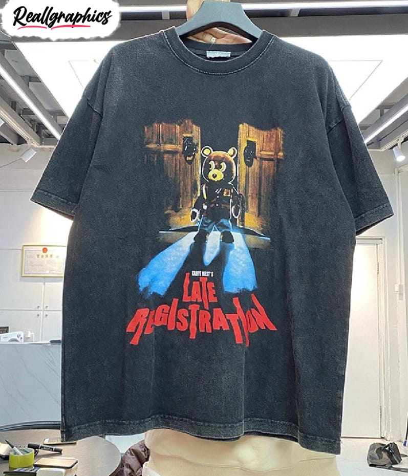 vintage kanye west late registration funny unisex shirt