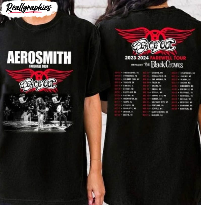 aerosmith tour shirt, peace out farewell tour tee tops hoodie