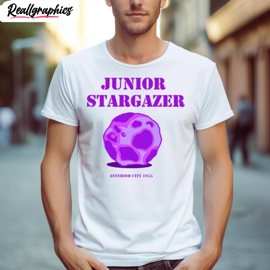 asteroid city junior stargazer 1955 purple variant shirt