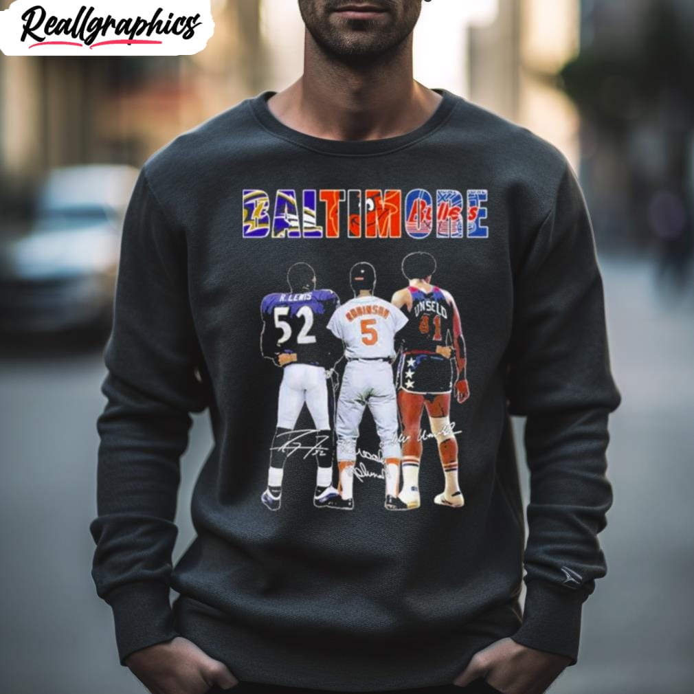 Baltimore Ravens Lewis Orioles Robinson Bullets Unselo T Shirt -  Reallgraphics