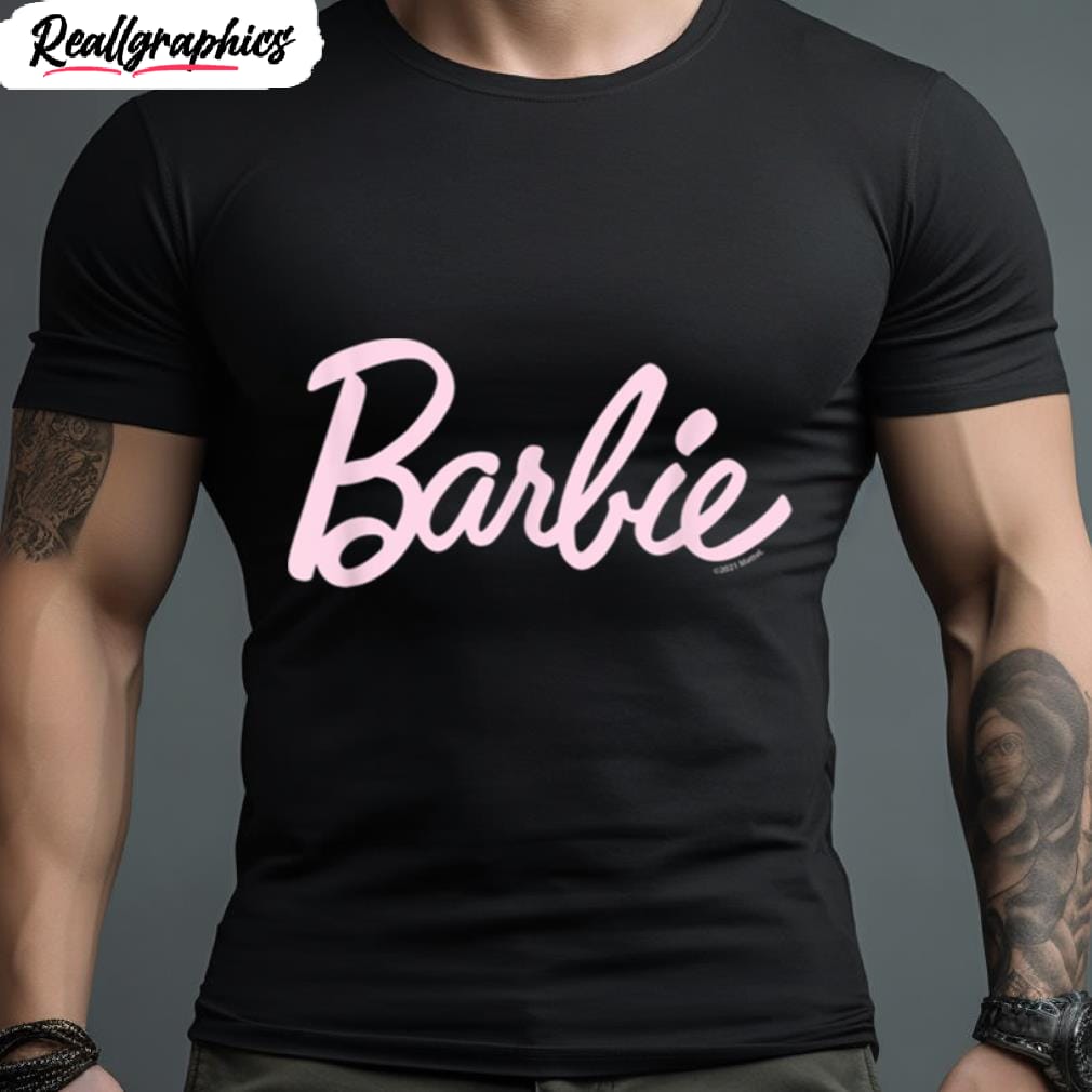 barbie light pink barbie logo t shirt