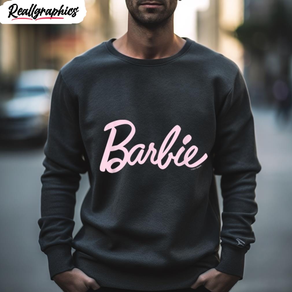 barbie light pink barbie logo t shirt